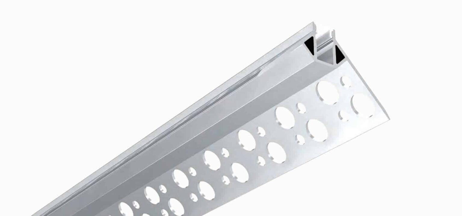 RHEALP129-O LED profile installed in ceiling reveal.