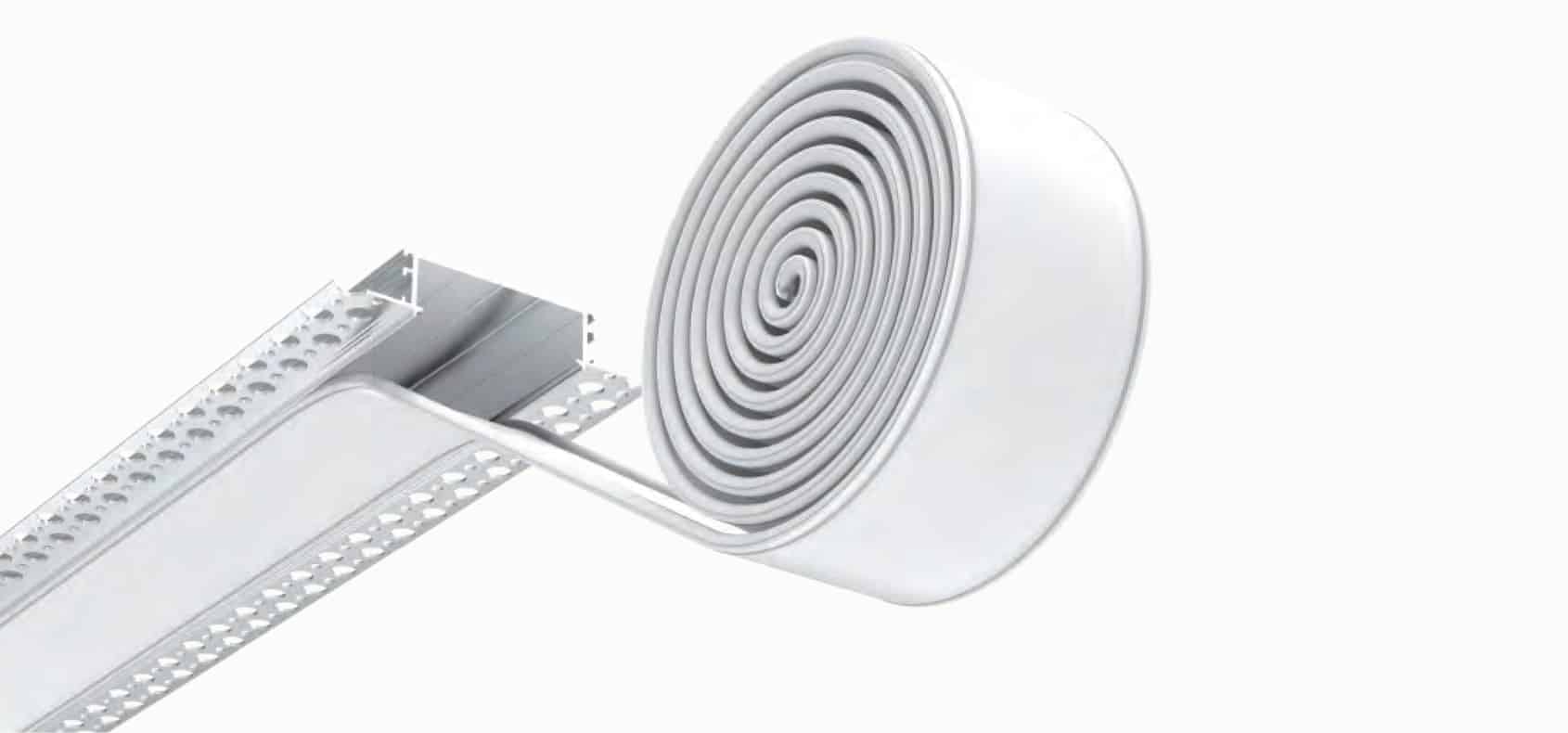 RHEALP174 LED aluminium profile in ceiling cove lighting.