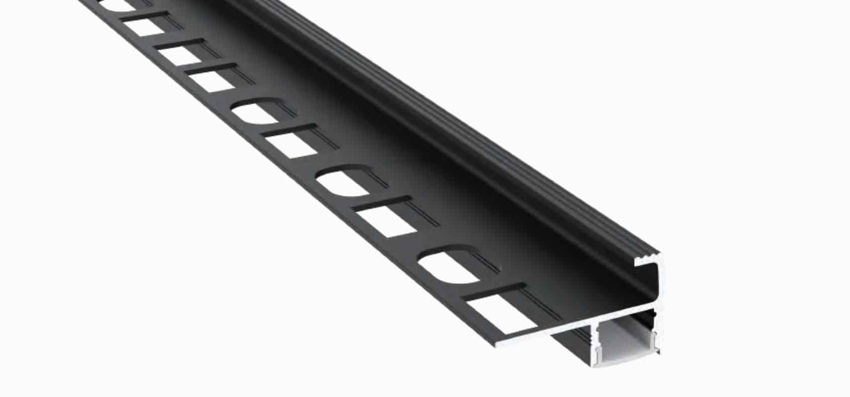 RHEALP184-11 architectural LED profile in anodized aluminum with PC diffuser installed in ceiling cove.