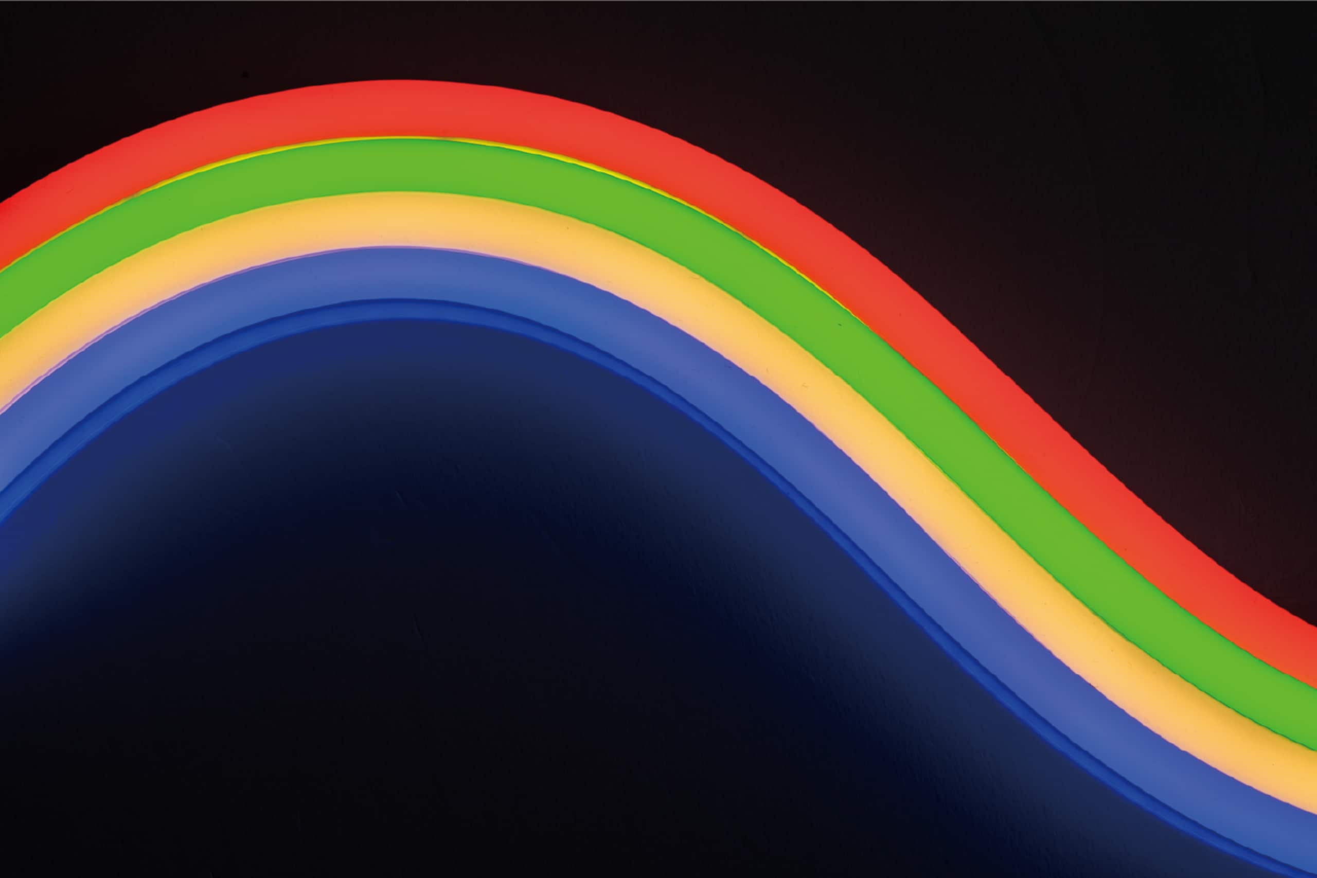 RLLNFSB1120 side‑bend neon flex light with addressable SPI DMX512 pixels, PU housing