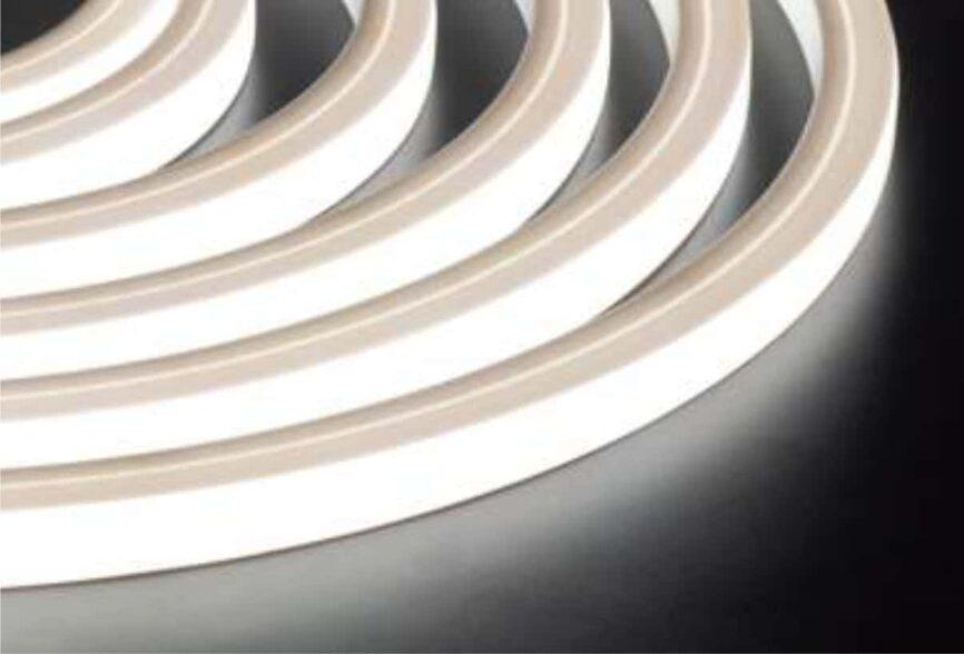 RLLNFTB1212 PU Neon Flex Top Bend LED lighting – curved, IP68, opal diffused