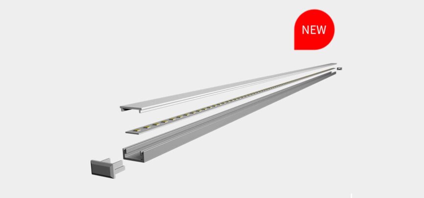 RHEALP1608-B linear LED profile light recessed into ceiling cove.