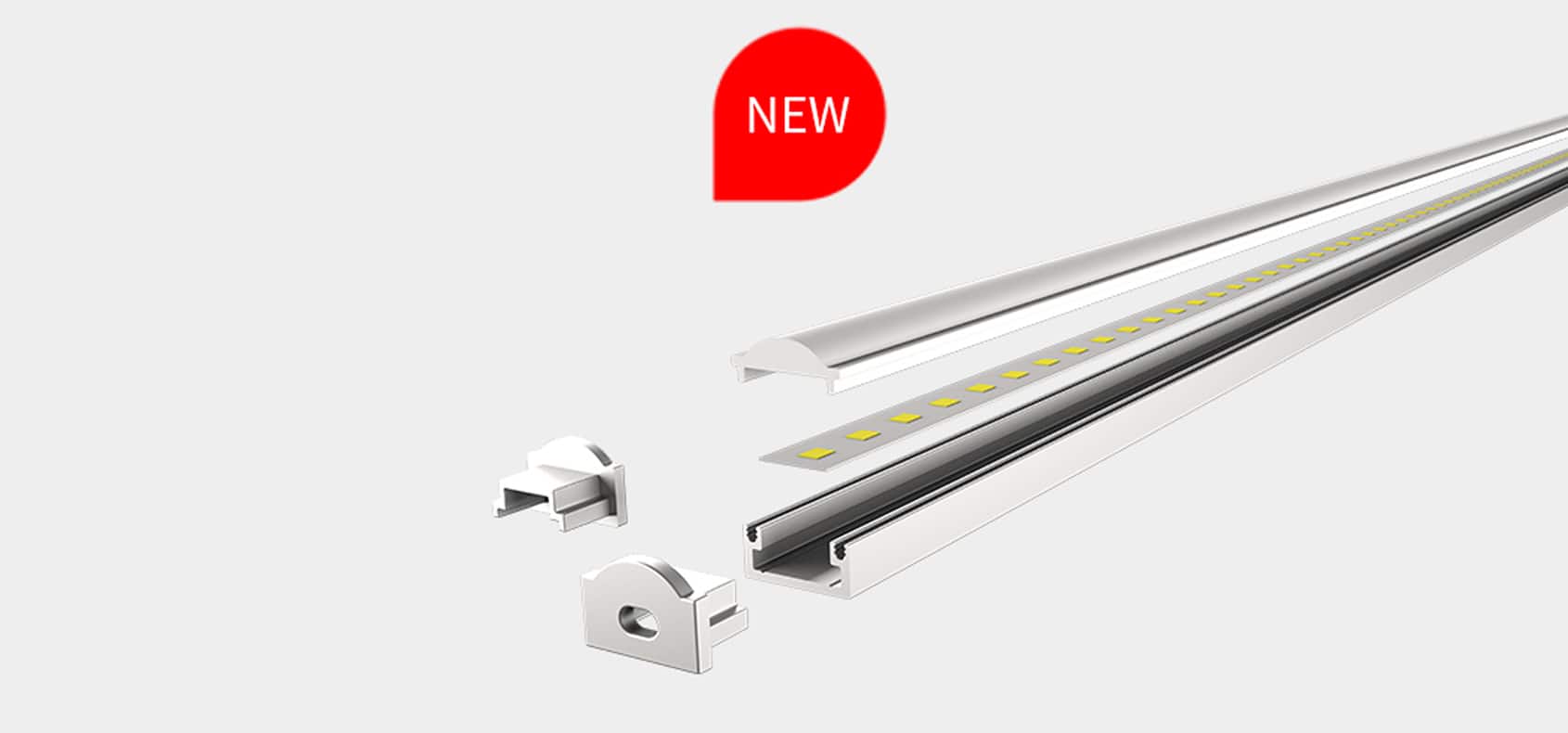 RHEALP1608-C slim LED profile light mounted in ceiling cove.