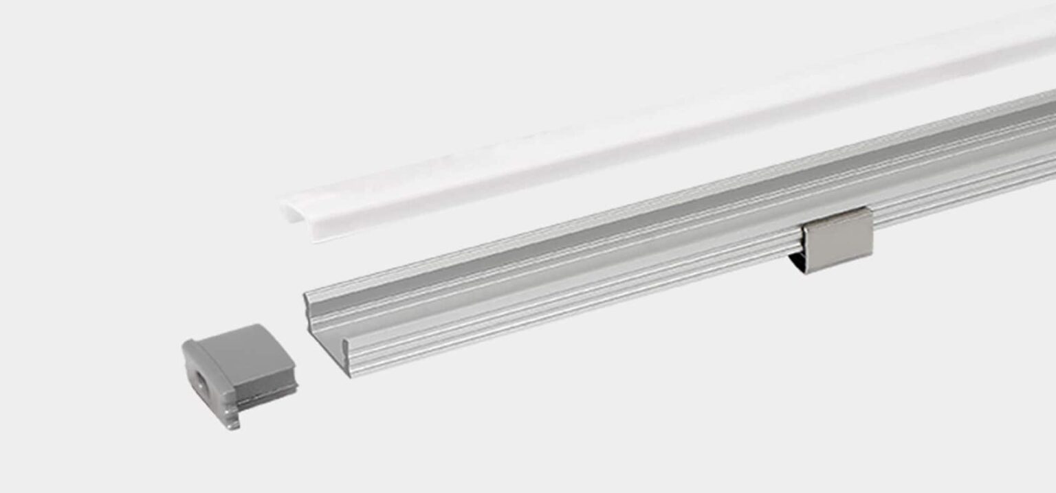 RHEALP1707 recessed LED profile in ceiling reveal.