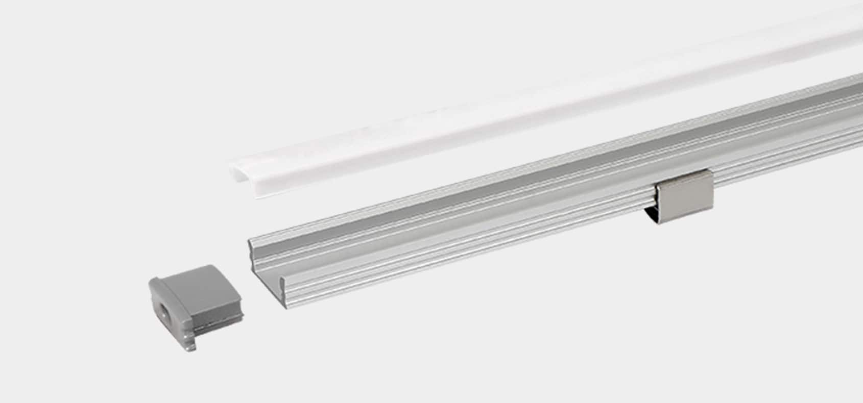 RHEALP1707 recessed LED profile in ceiling reveal.