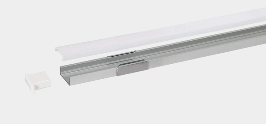 RHEALP1707-B linear LED profile extrusion with diffuser.