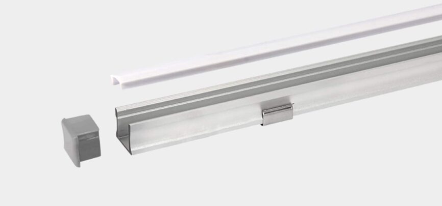 RHEALP1715 LED linear profile extrusion with diffuser.