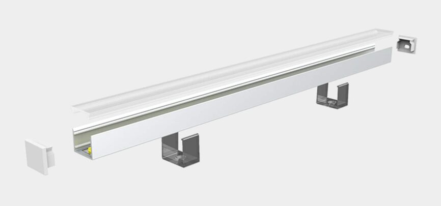 RHEALP1715 linear LED profile extrusion with frosted diffuser.