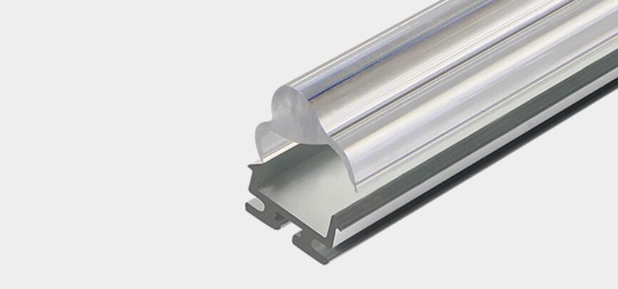 RHEALP1815-B lensed LED profile installed in interior, showing linear illumination.