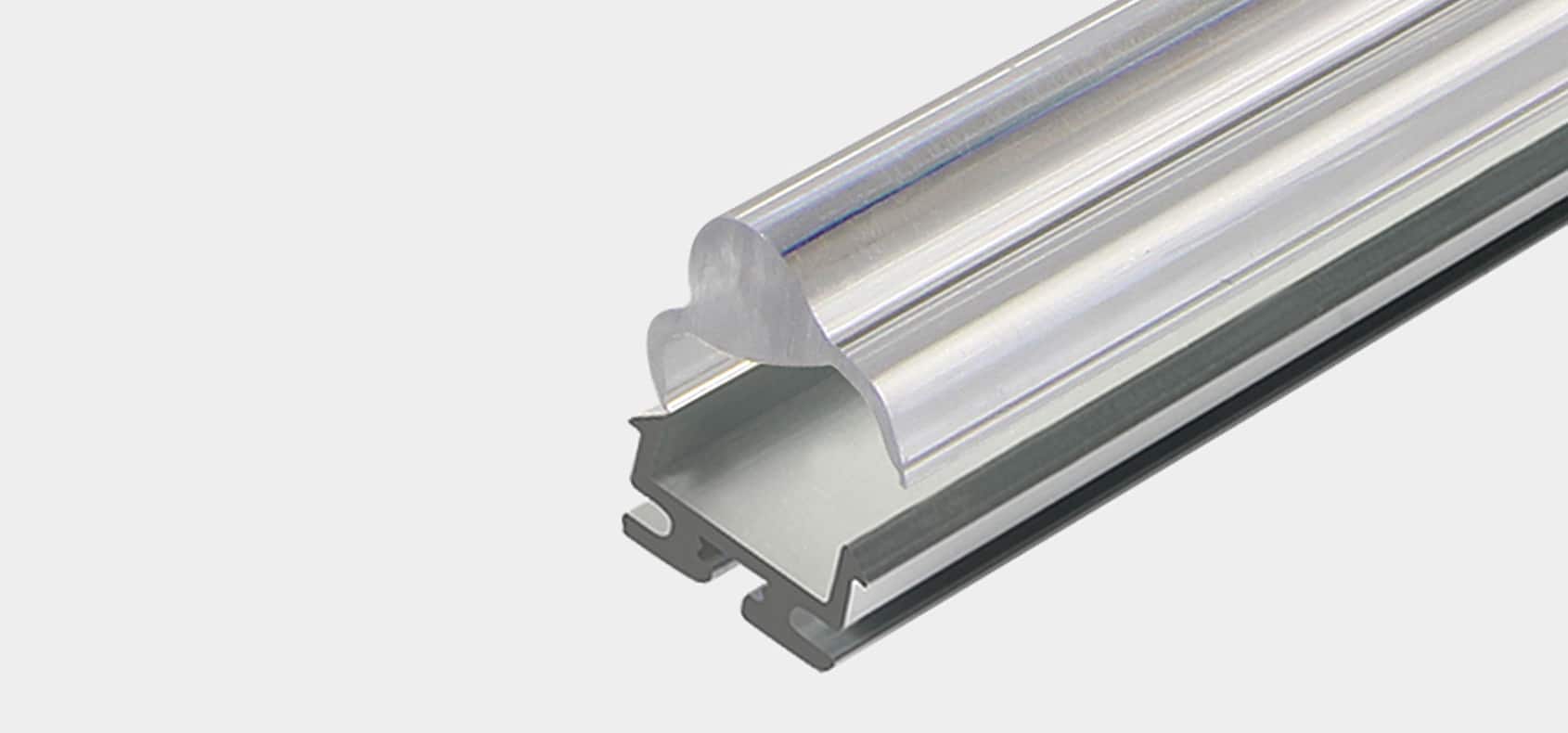 RHEALP1815-B lensed LED profile installed in interior, showing linear illumination.