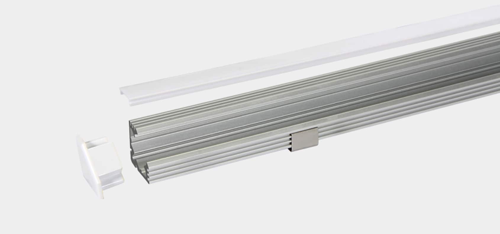 RHEA RHEALP1919-H LED aluminium profile light installed in modern ceiling cove