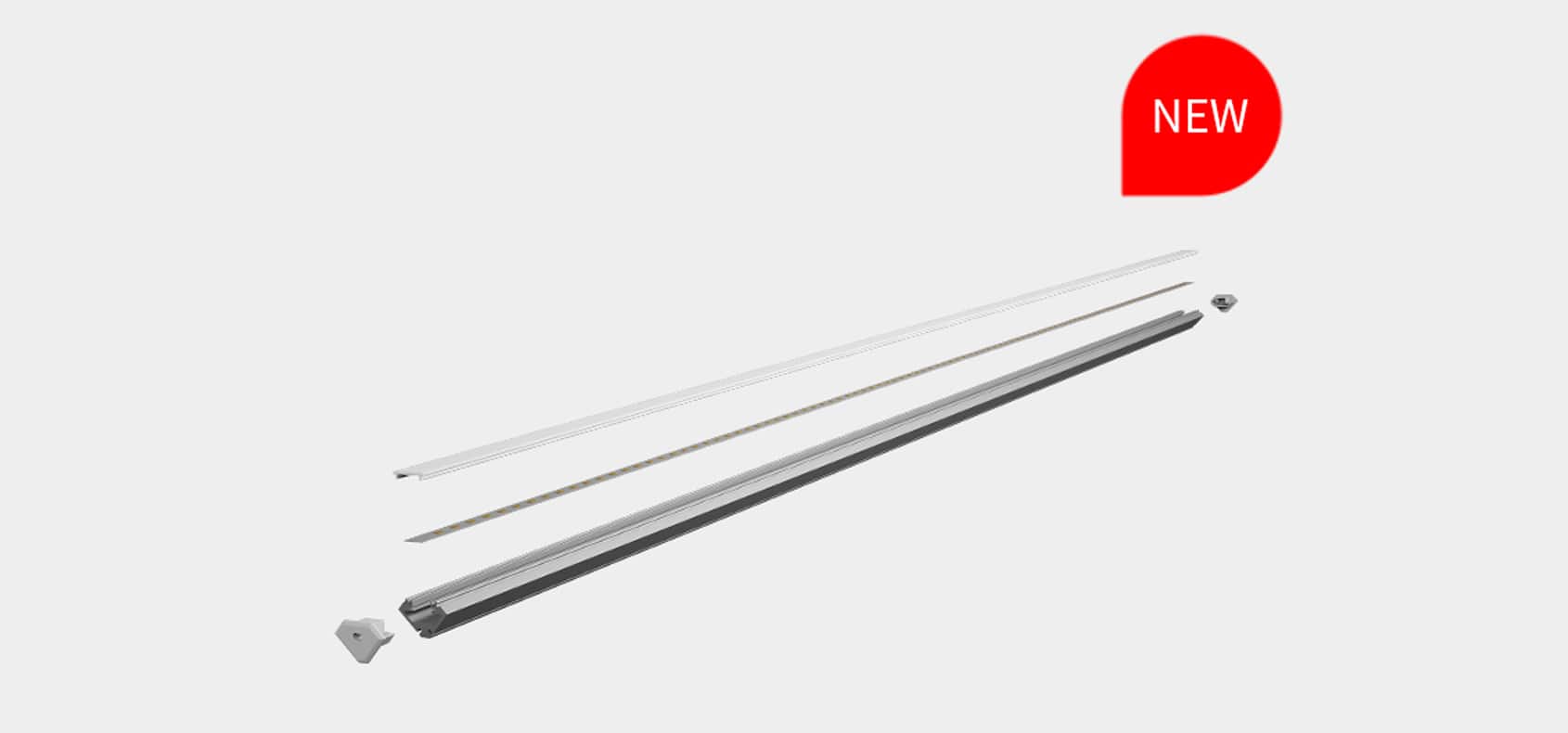 RHEALP1919-Z ceiling cove installation linear LED lighting profile.