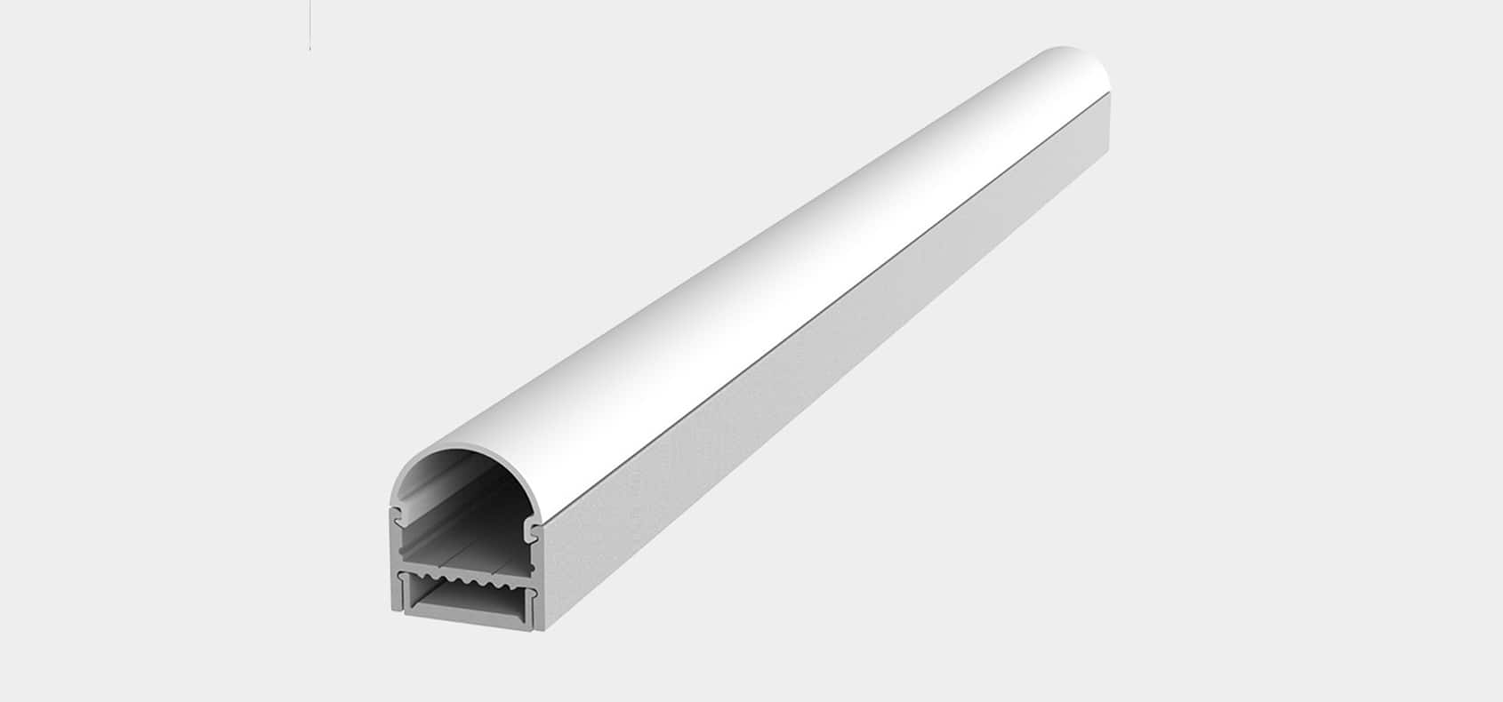 RHEA LED Linear RHEALP1922 aluminium profile light installed in ceiling reveal.