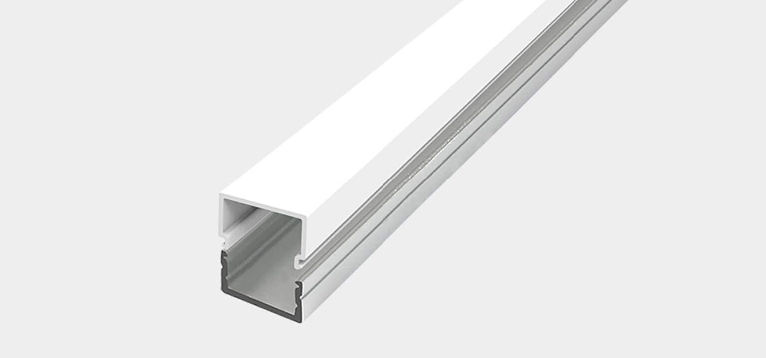 RHEA LP2016B aluminium LED profile channel installed in ceiling cove.