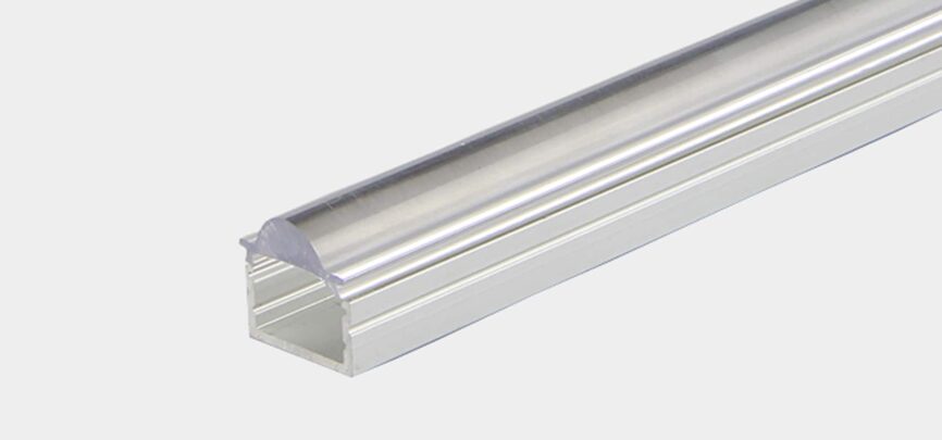 RHEALP2016C aluminium LED profile channel 16.1×19.5 mm in silver finish.