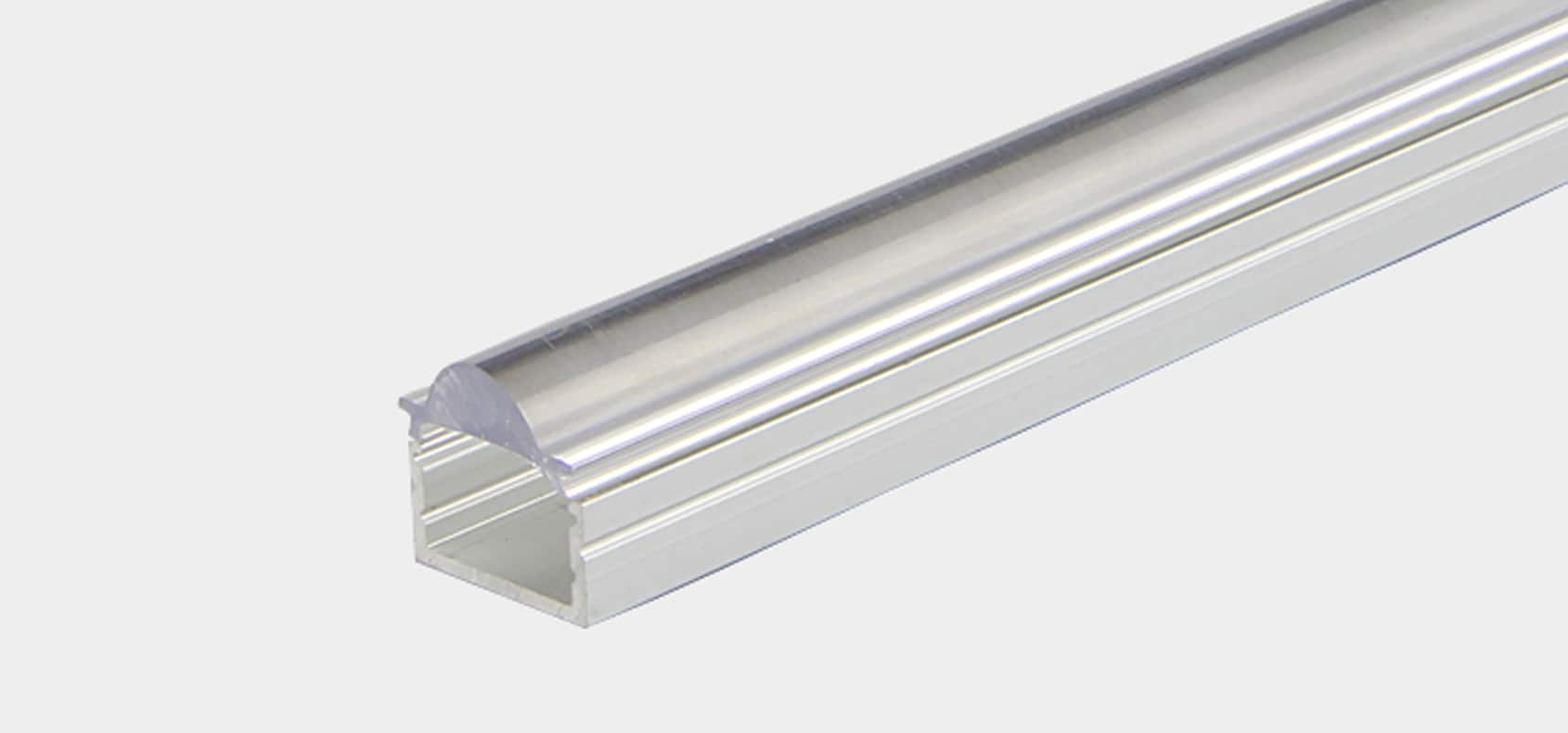 RHEALP2016C aluminium LED profile channel 16.1×19.5 mm in silver finish.