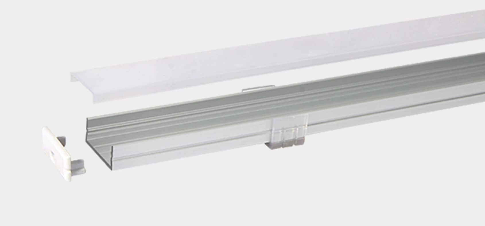 RHEA LED Linear RHEALP2310 aluminium LED profile extrusion installed in ceiling coving design.