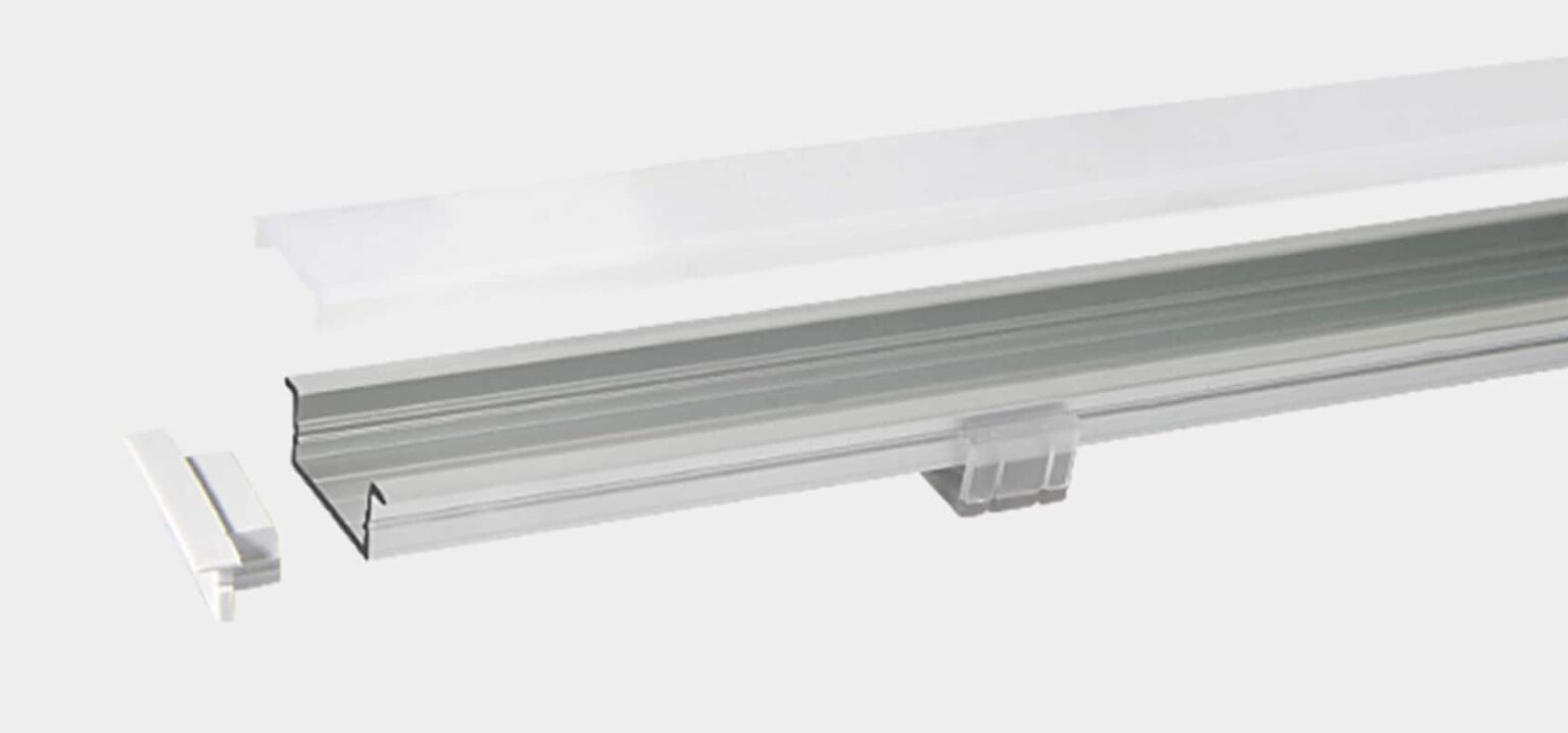 RHEA LED Linear RHEALP2810 aluminium profile light installed in luxury interior cove lighting.