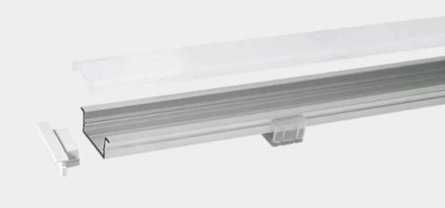 RHEA LED Linear RHEALP2810 aluminium profile light installed in luxury interior cove lighting.