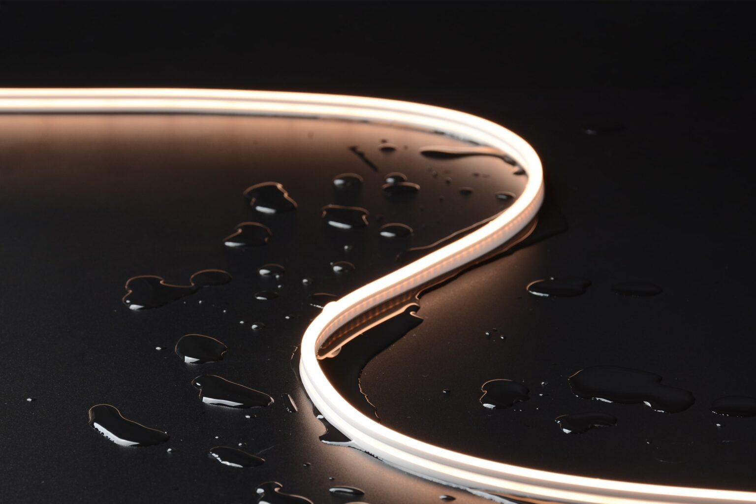 Neon Flex Side Bend 0612 ultra‑slim LED silicone neon flex in curved accent lighting