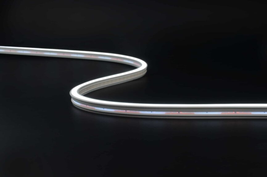 Neon Flex Side Bend RLLNFSB0612E – edge-lit silicone LED strip lighting installed in architectural cove