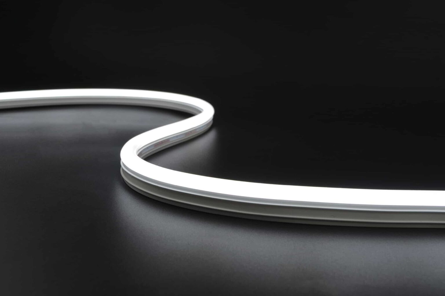 RLLNFSB0817E side‑bend LED neon flex light installed in architectural cove lighting, 20×11 mm profile