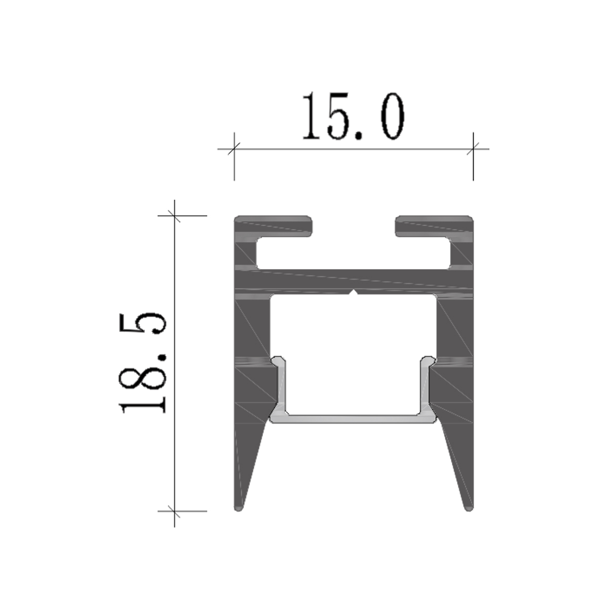 RLL-344-M1519 LED profile light suspended from a modern ceiling.