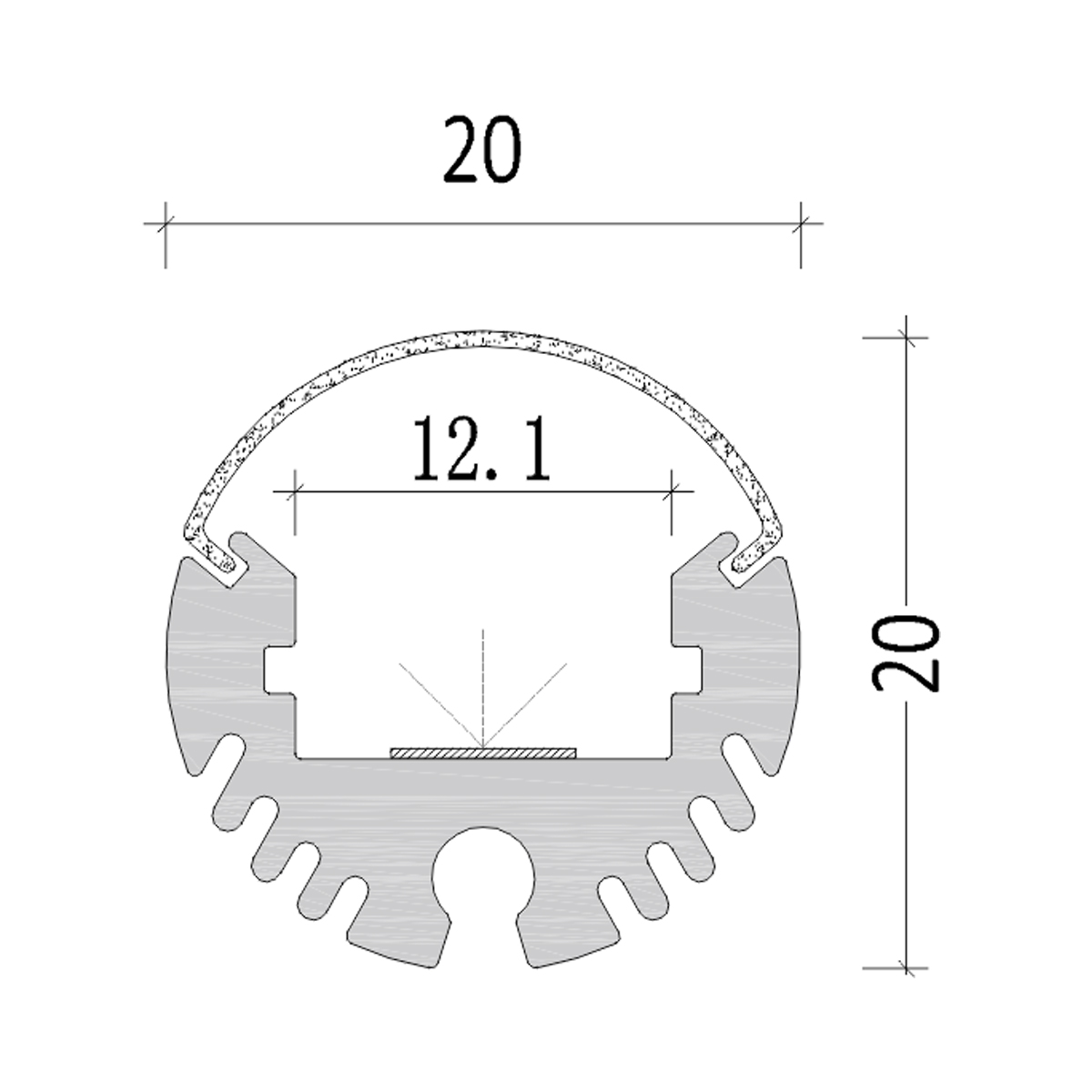 Slim Suspended Round Profile Lighting  RLL 156-MB2020 - Image 3