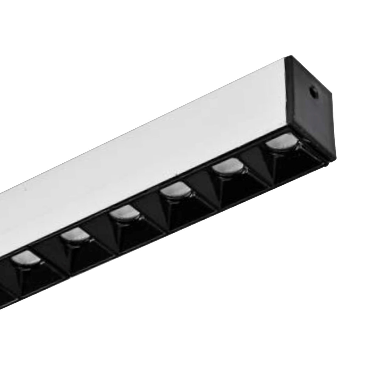 RLL-184-BM2427 LED profile light suspended from a modern ceiling