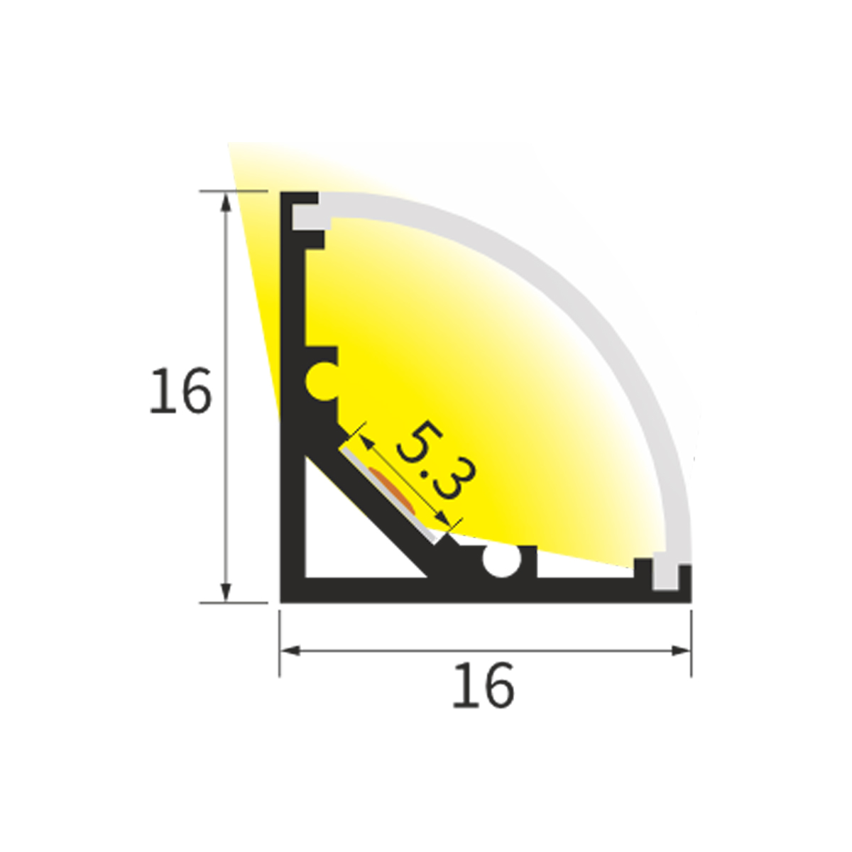 Wardrobe Profile Lightng  RLL-FL1616 - Image 3