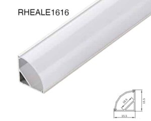 RHEALE1616 LED aluminium profile 15.5×15.5 mm Eco Range.