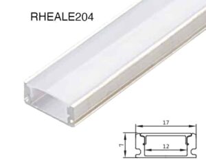 RHEALE204 slim LED aluminium profile 17 mm width 7 mm height.