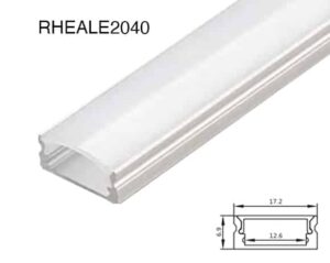 RHEALE2040 slim aluminium LED profile installed in ceiling cove.