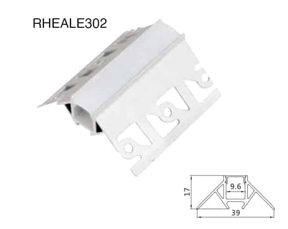 Profile Light RHEALE302 LED channel 39 by 17 mm, architectural linear lighting