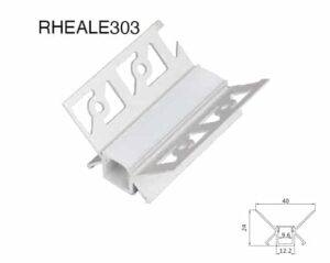 RHEALE303 aluminium LED profile mounted in cove lighting