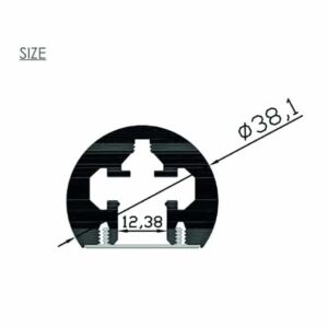 RHEALO3939 aluminium handrail LED profile – opal diffuser, sleek finish