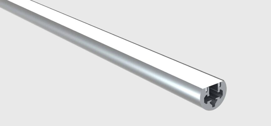 RHEALO3939 aluminium handrail LED profile – opal diffuser, sleek finish