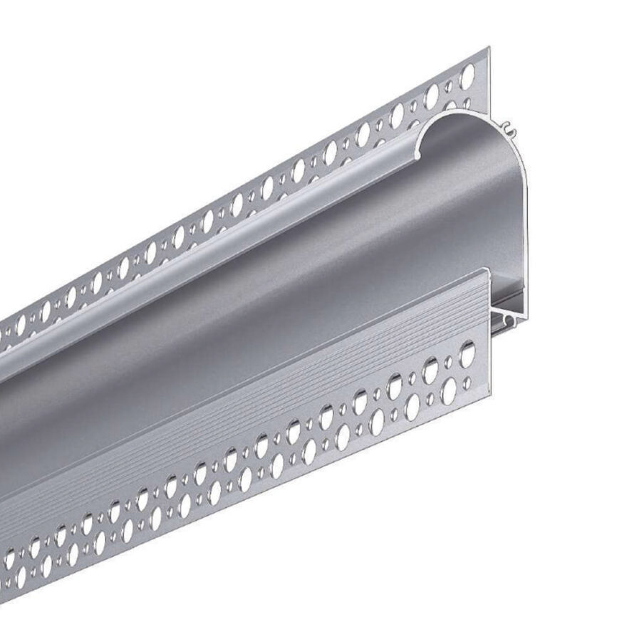 RHEALP248 LED profile light, flush-mounted within a plasterboard ceiling.