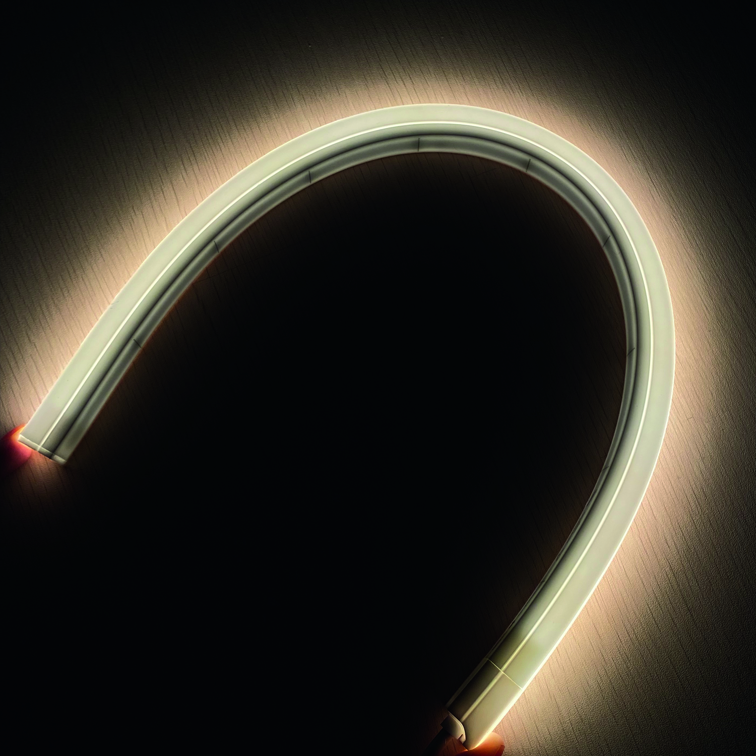 High-impact, waterproof LED neon flex lighting an outdoor architectural feature.